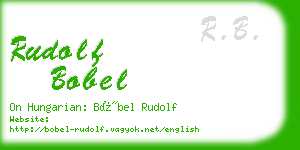 rudolf bobel business card